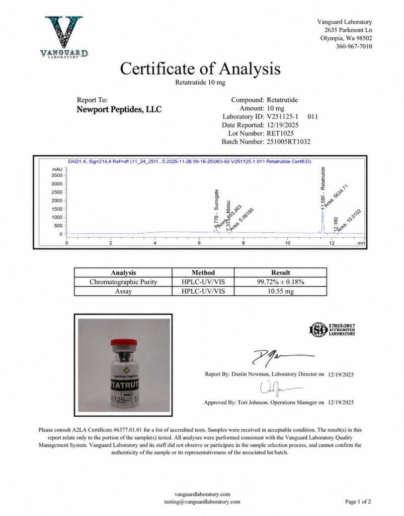 Retatrutide 20mg Research Peptide